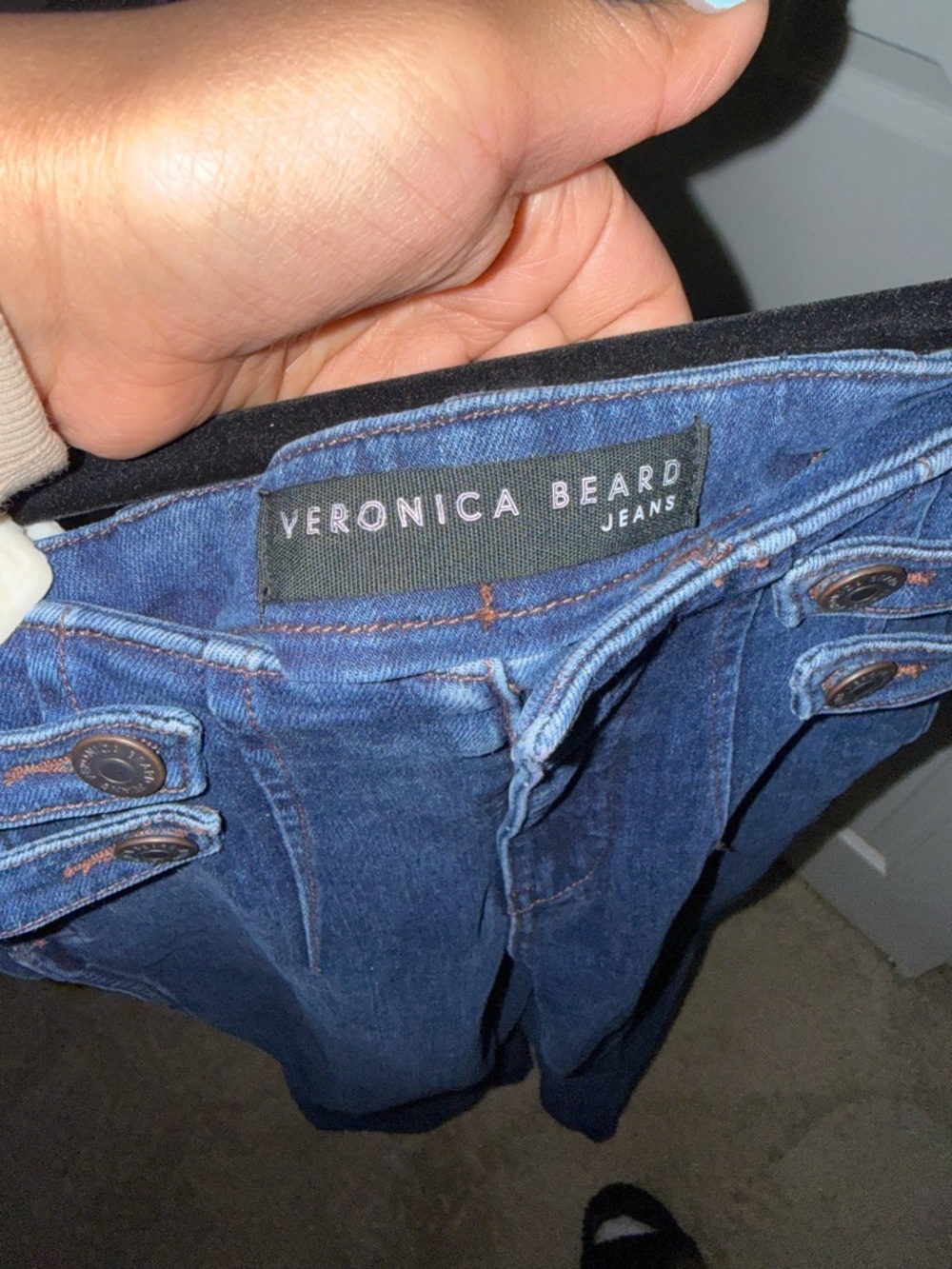 Veronica Beard Beverly Skinny Flare High Rise Jeans - Picture 4 of 6